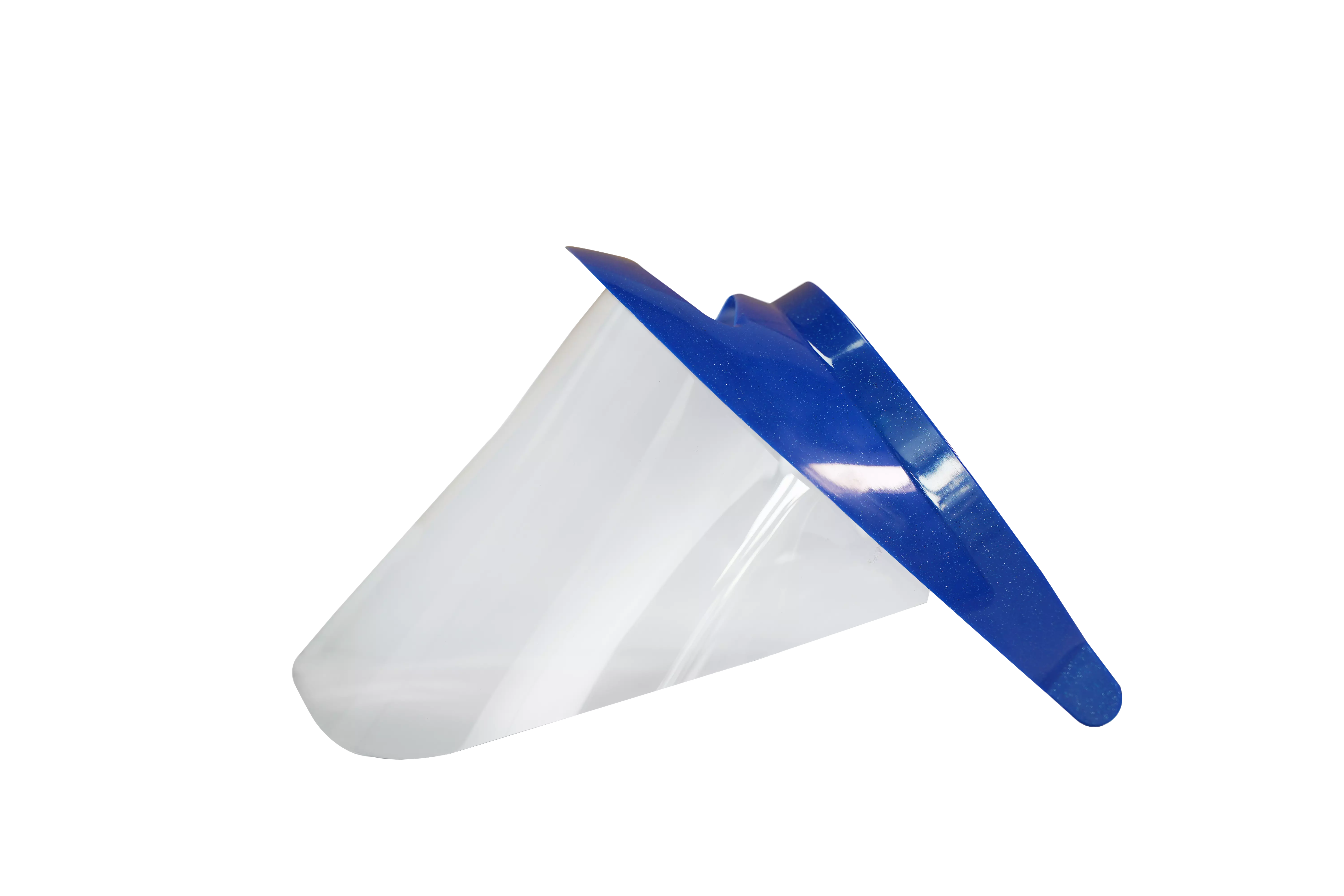 Face Shield with blue frame