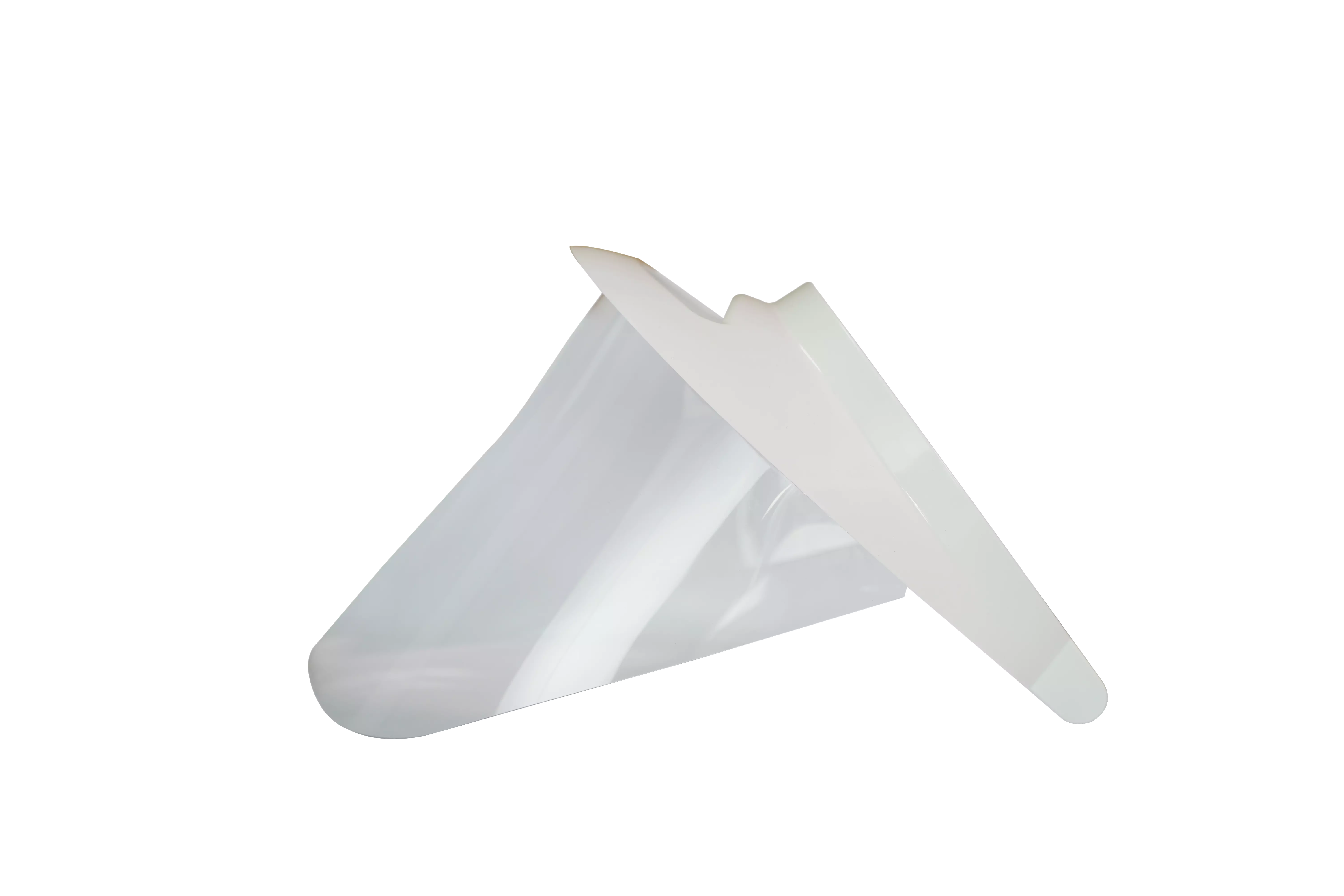 Face Shield with white frame