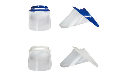 Dental bibs, face shields and disposable protective caps