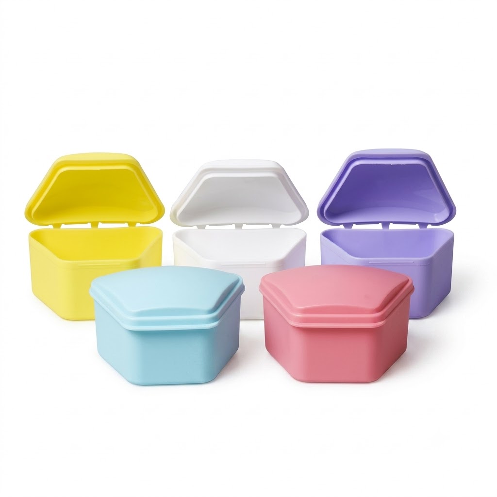 Denture Storage Boxes, Assorted Colors