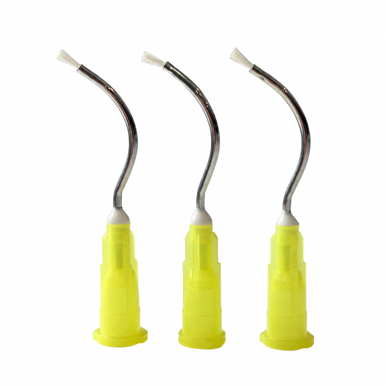 19G Pre Bent Needle Tip with Brush